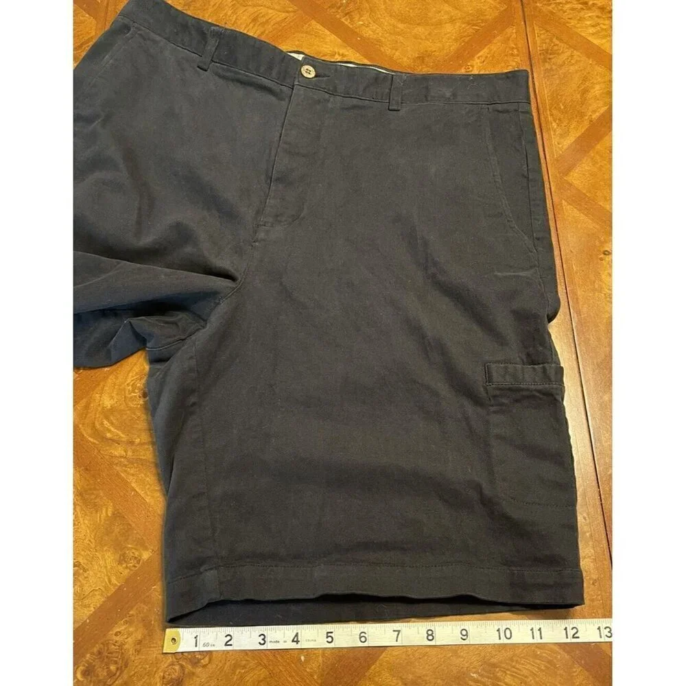 Havana Jacks Cafe Men's Shorts Black Flat Front Tropical Breezewear Size 36